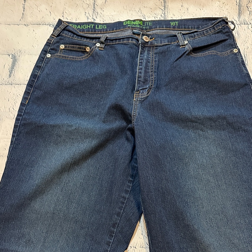 Avenue Dark Tall Blue Straight leg Women's Jeans - Picture 7 of 11